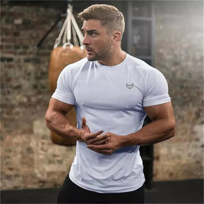 Gym Short Sleeve T Quick Dry Gym Clothes For Running Image