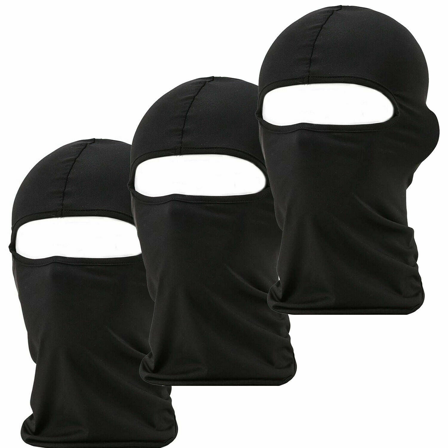 3 Pack Tactical Balaclava Thin Full Face Mask Lightweight Motorcycle Warmer Ski Image