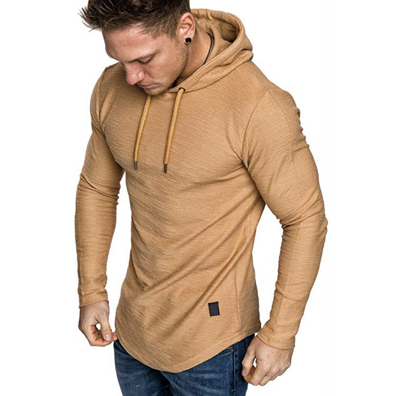 Men Hoodie Sweatshirt Casual Long Sleeve Slim Tops Gym T-shir Image