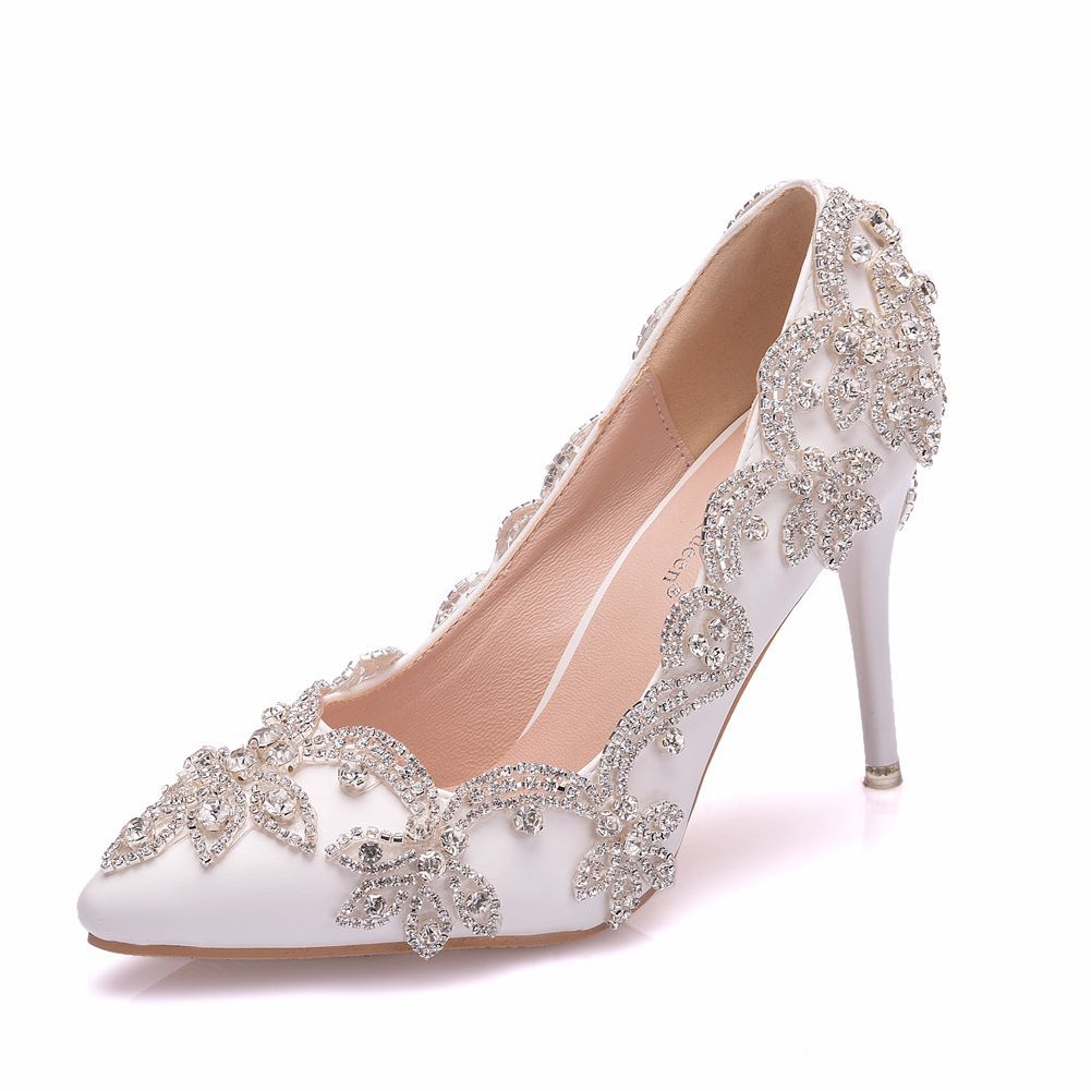 Rhinestone High Heel Shoes Women Image