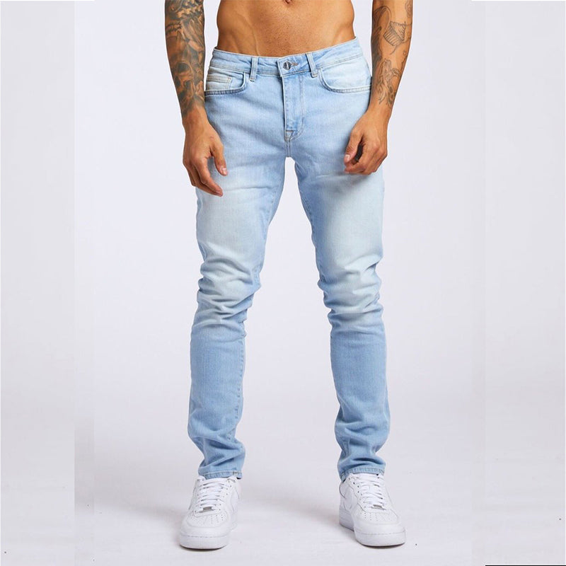 Men's Fashion Casual Slim Fit High Waist Jeans Image