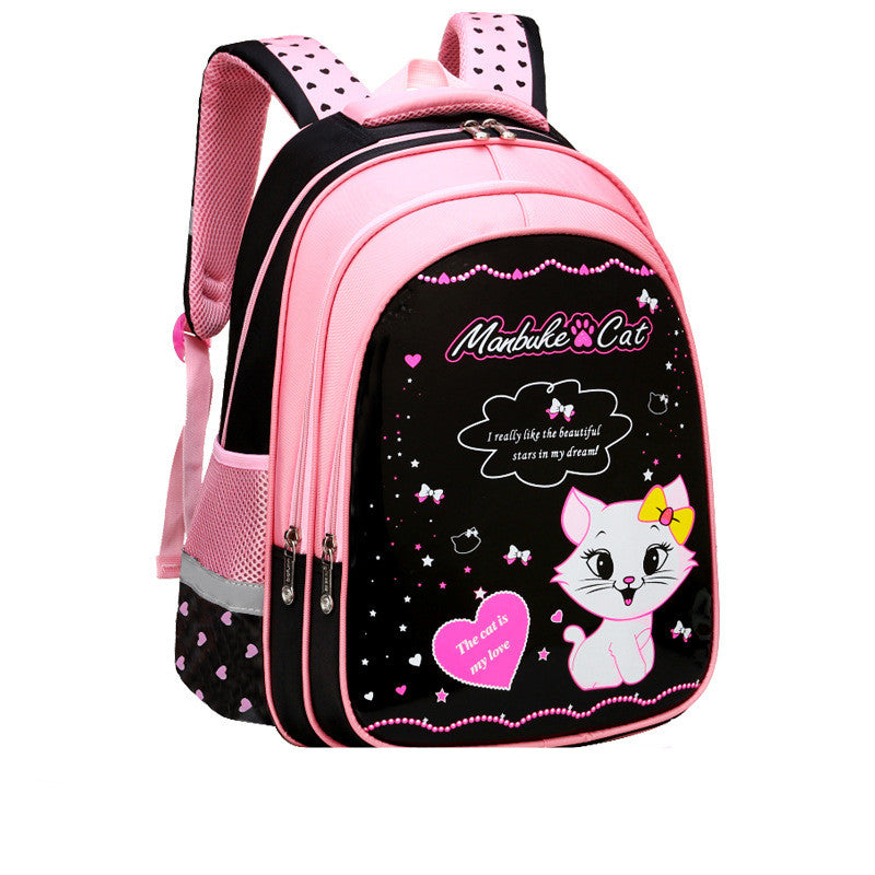 Kids School Cute Cat Print Backpack Image