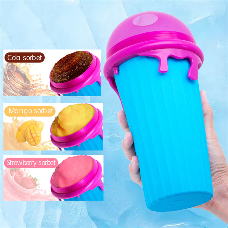 500ml Large Capacity Slushy Cup Summer Squeeze Homemade Juice Water Bottle Quick-Frozen Smoothie Sand Cup Pinch Fast Cooling Magic Ice Cream Slushy Maker Beker Kitchen Gadgets Image