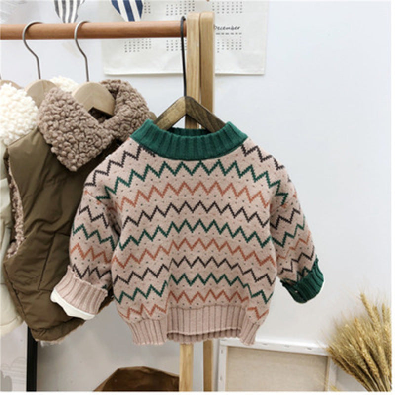 Korean Version Of Childrens Clothing Mens And Womens Baby Sweater Image