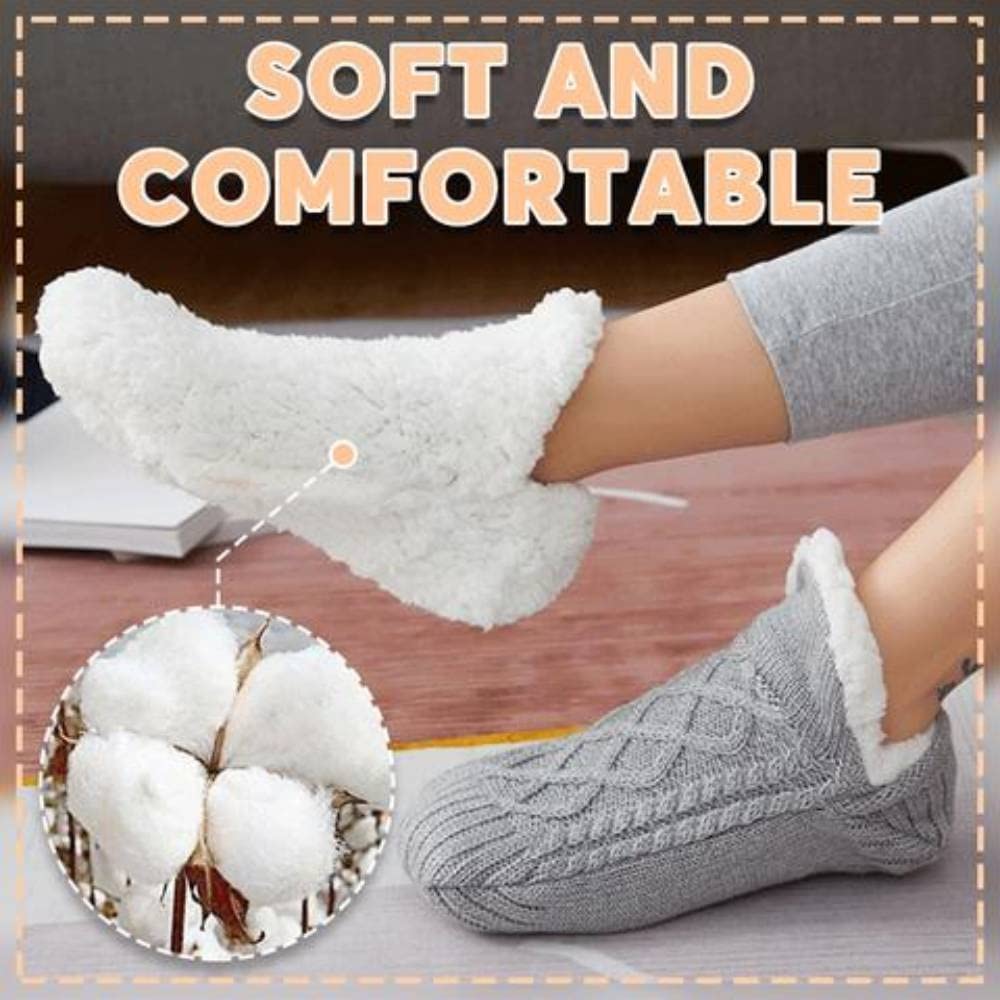 Winter Woolen Socks Women Thicken Warm Home Bedroom Socks Slippers Men Non-slip Foot Warmer Snow Socks Calcetines Mujer Image