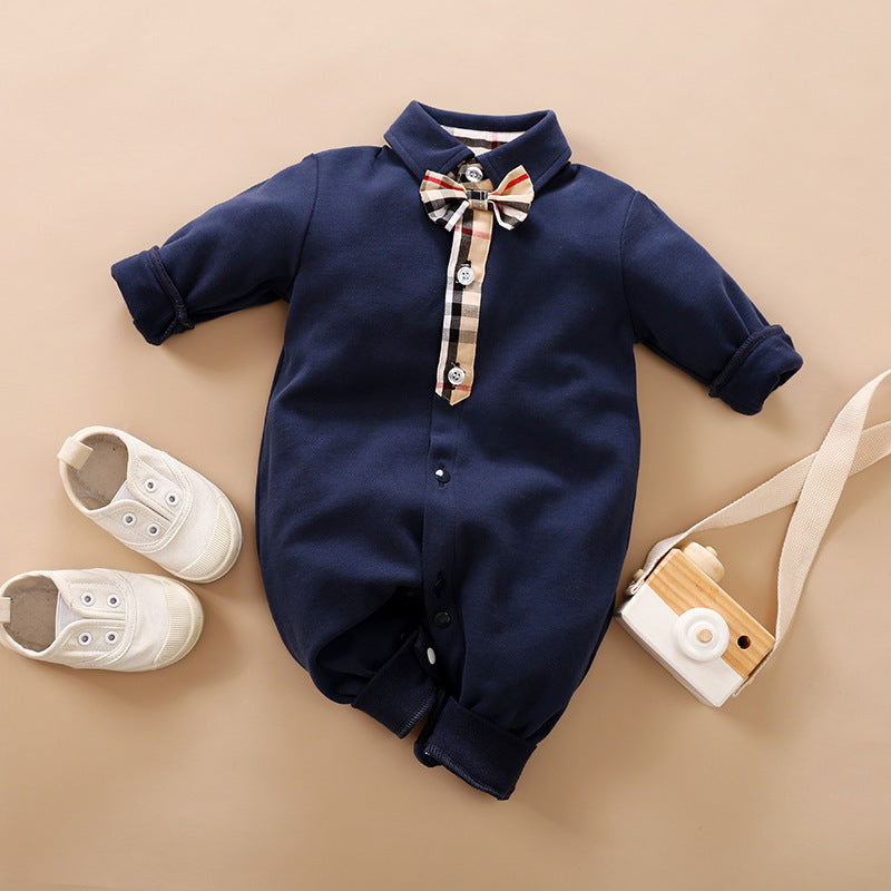 Gentleman's Baby Clothes, Long-sleeved Baby Clothes, Gentleman's Romper Image