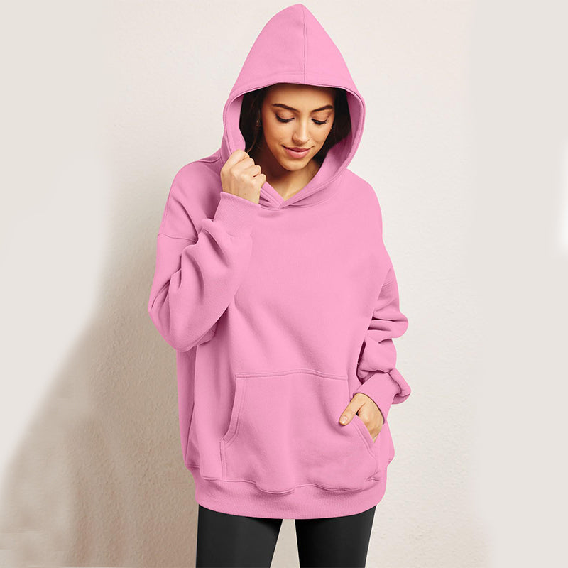 Women's Oversized Hoodies Fleece Loose Sweatshirts With Pocket Long Sleeve Pullover Hoodies Sweaters Winter Fall Outfits Sports Clothes Image