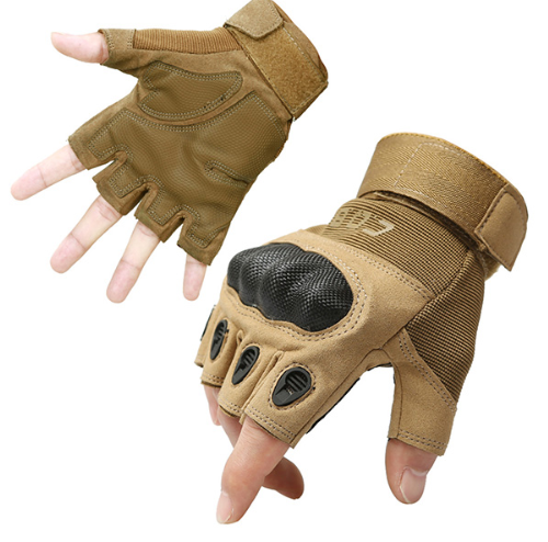 Tactical Gloves Army Military Men Gym Fitness Riding Half Finger Rubber Knuckle Protective Gear Male Tactical Gloves Image