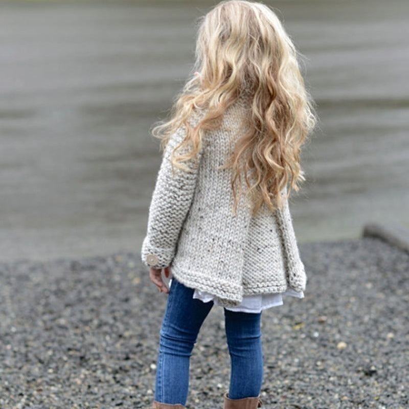 Girls cardigan sweater coat Image