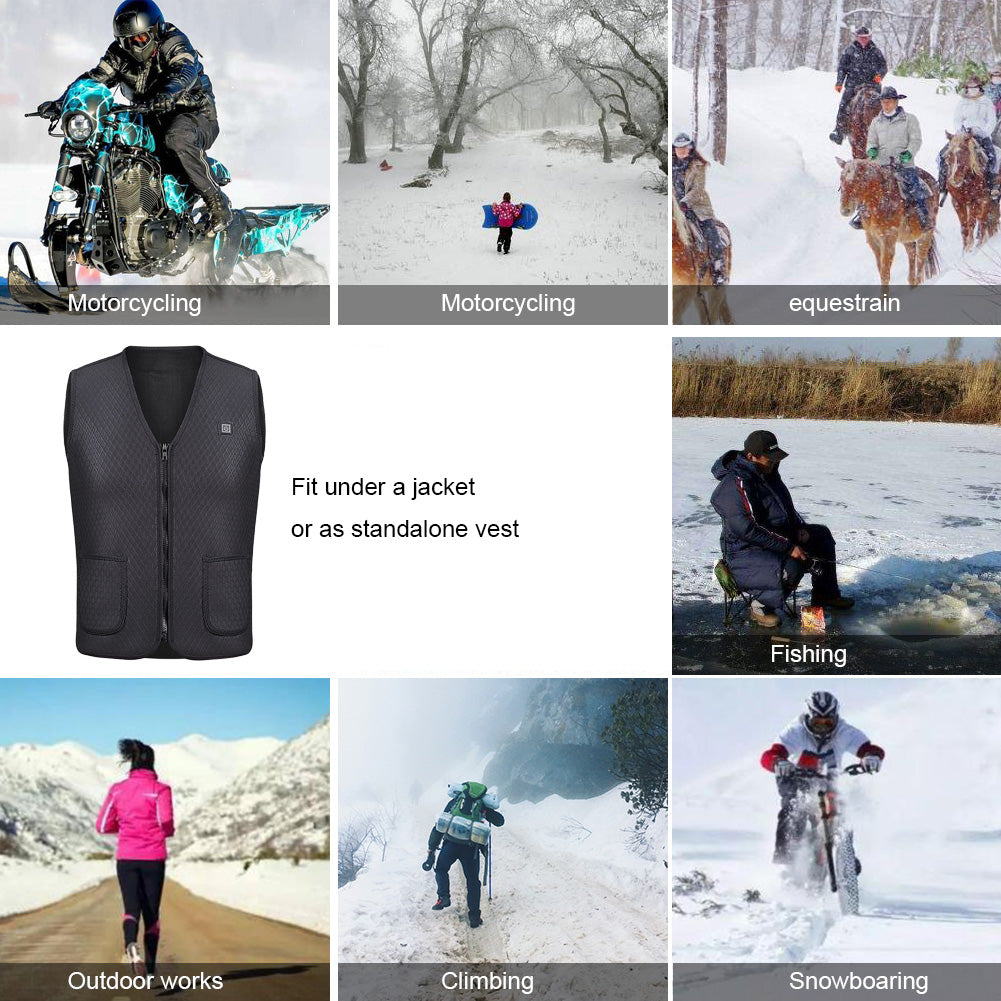 Outdoor Riding Skiing Fishing Electric Heated Vest Image