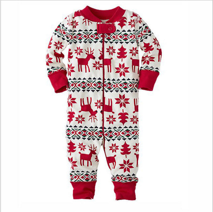 Christmas Parent-Child Suit Printing Home Service Pajamas Two-Piece Image