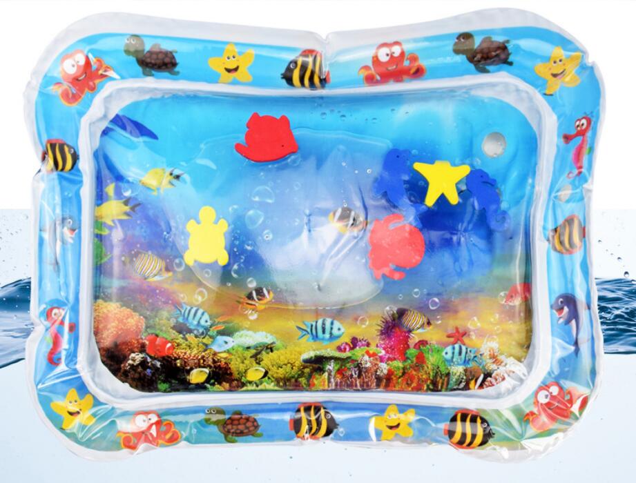 Baby Inflatable Water Mat, Infants Summer Beach Water Mat Patted Pad Water Cushion For Infants Toddlers Summer Activity Play Toys Baby Pillows Image