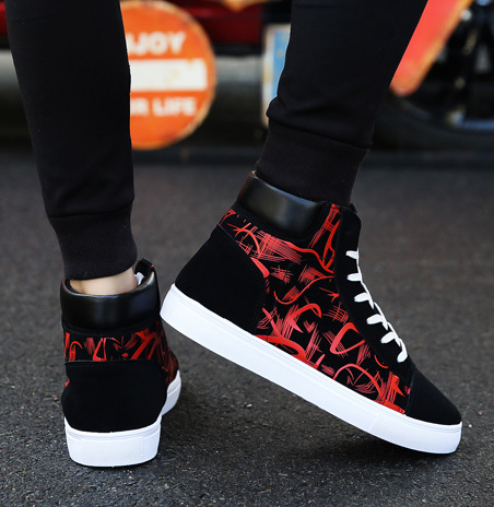 Spring high top shoes Korean Edition men\'s shoes Image