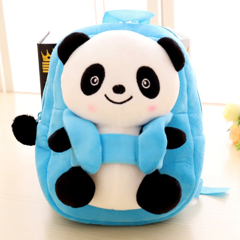 Cartoon panda plush children's school bag Image