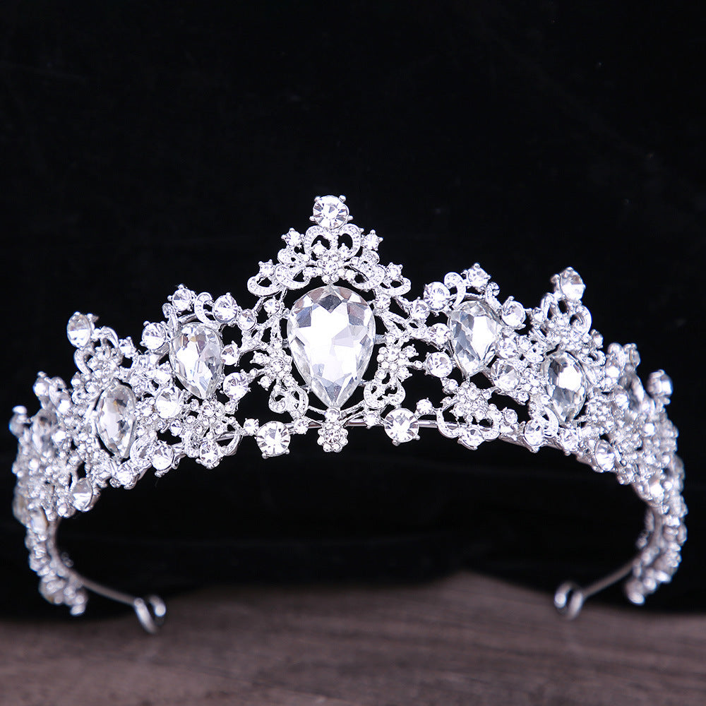 Baroque Rhinestone Crystal Bridal Crown Image