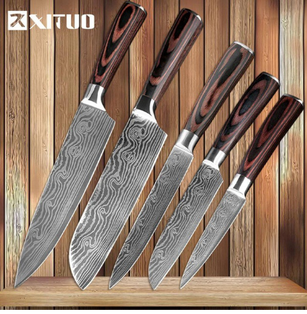 Carpenter's Special Set 6-piece Set 8-piece Set Knife Chef Knife Kitchen Knife Cooking Image