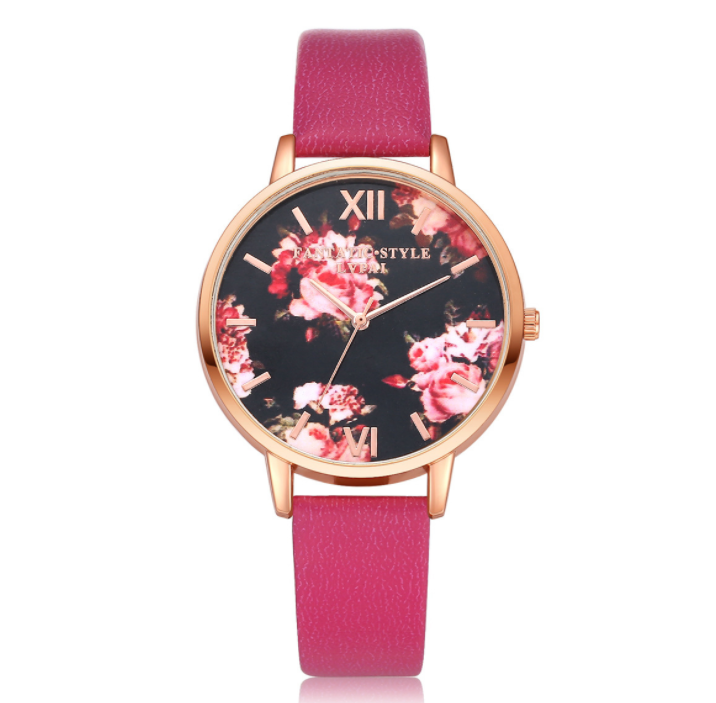 High Quality Fashion Leather Strap Rose Gold Women Watch Casual Love Heart Quartz Wrist Watch Women Dress Ladies Luxury Watches Image