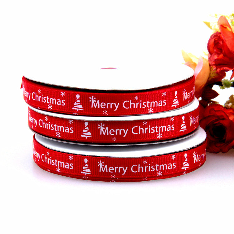 Christmas ribbon 1CM threaded ribbon small roll Image