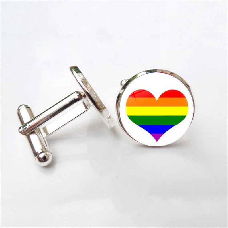 Gay Pride Cufflinks Image