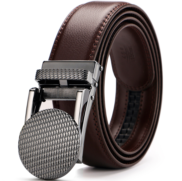 Adjustable Holeless Leather Belts Image