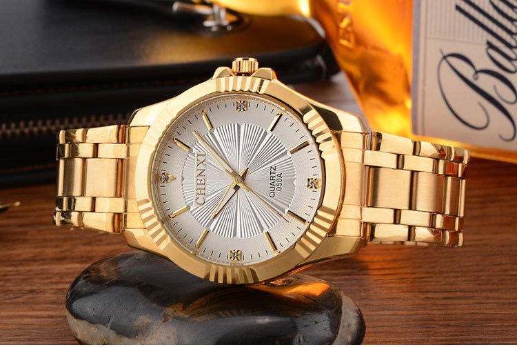 Luxury Brand Man Gold Dress Watches Stainless Steel Image