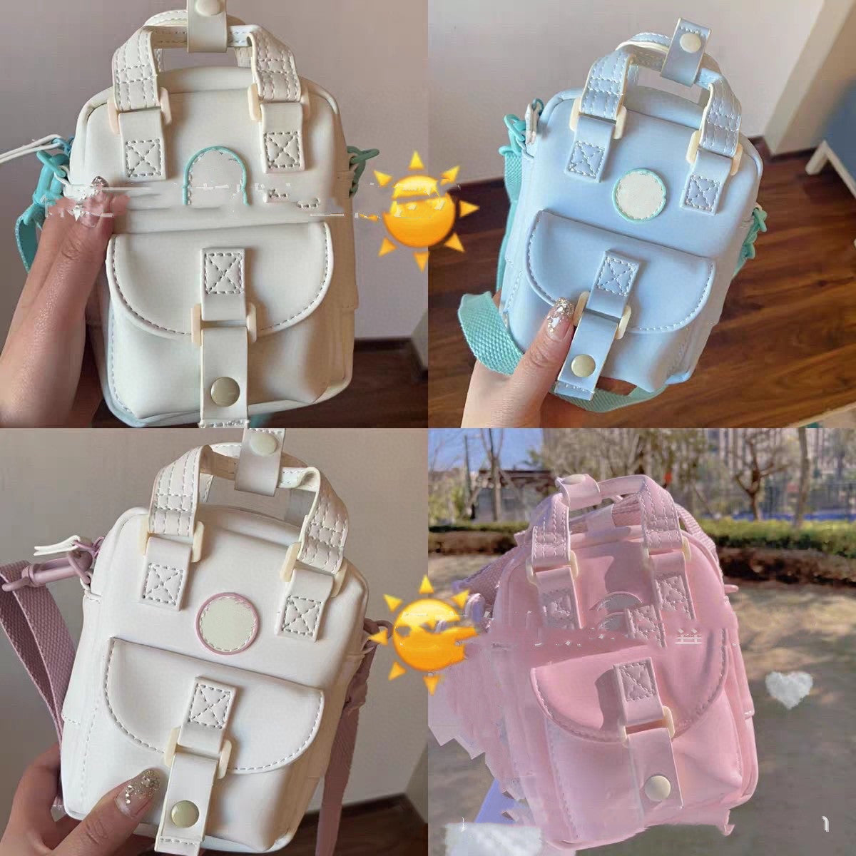 New Color-changing Mini Crossbody Bag Donut Macaron Shoulder Bag For Child Image