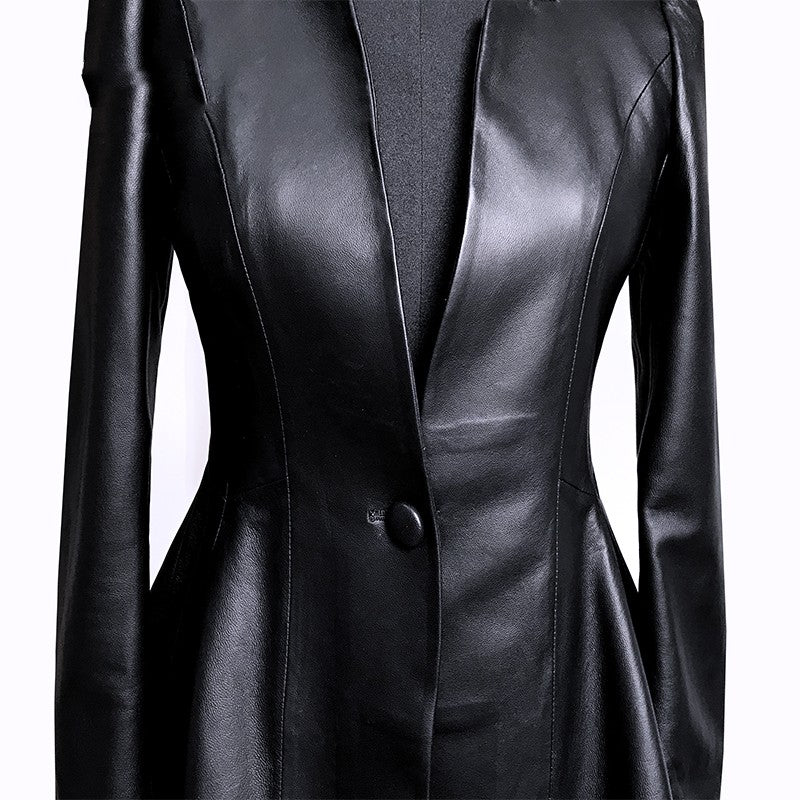 Short Coat Women's Leather Jacket Image