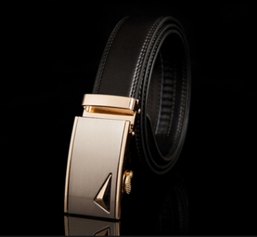 Men's leather factory direct belt buckle leather belt men's automatic belt belt wholesale business Image