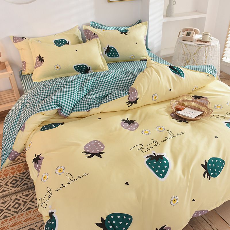 Pillowcase Bed Cover Set Sets Bedding Bedsheet Quilt Duvet Image