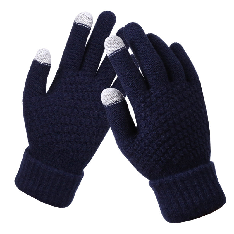 Couple knitted gloves touch screen gloves Image