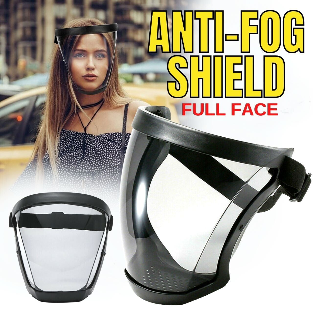 Anti-fog Shield Safety Full Face Super Protective Head Cover Transparent Mask Image