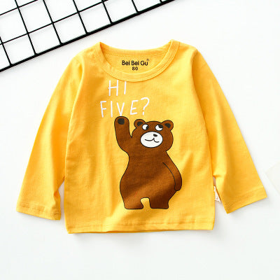 Cartoon children's long sleeve t-shirt bottoming shirt Image