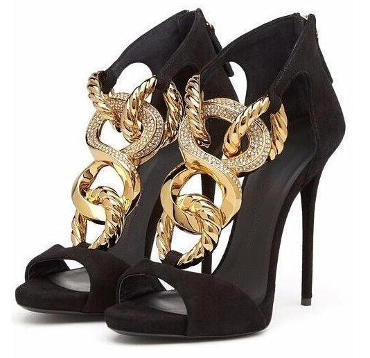 Fashion Runway Stiletto Heel Metal Open Toe Women's Sandals Image