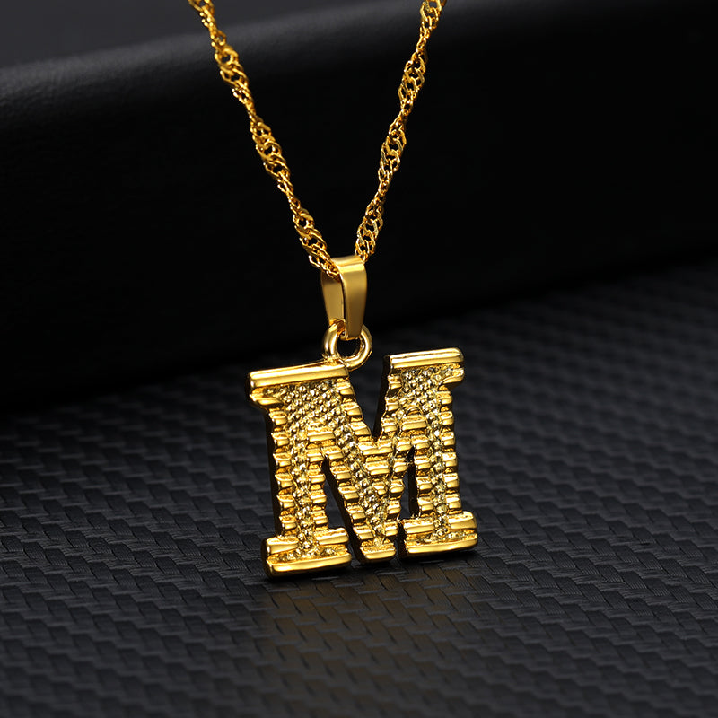 26 letters gold-plated pendant necklace Image