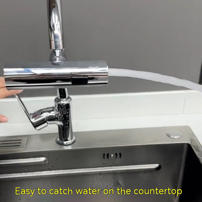 Kitchen Faucet Waterfall Outlet Splash Proof Universal Rotating Bubbler Multifunctional Water Nozzle Extension Kitchen Gadgets Image