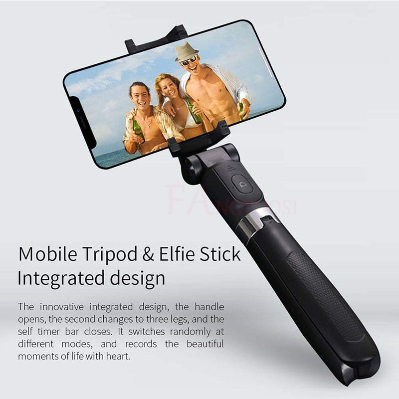 Compatible with Apple, Tripod Selfie Stick Mobile Universal Live Triangle Bracket One Bluetooth Selfie Artifact Image