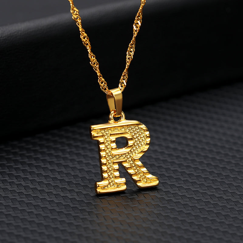 26 letters gold-plated pendant necklace Image