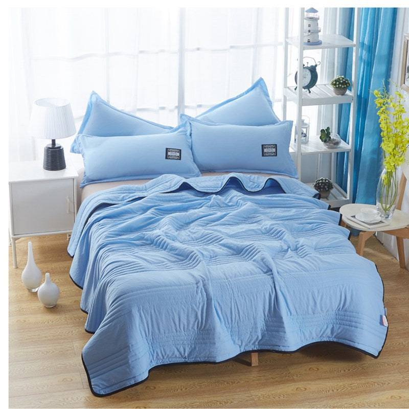 Cooling Blankets Pure Color Summer Quilt Plain Summer Cool Quilt Compressible Air-conditioning Quilt Quilt Blanket Image