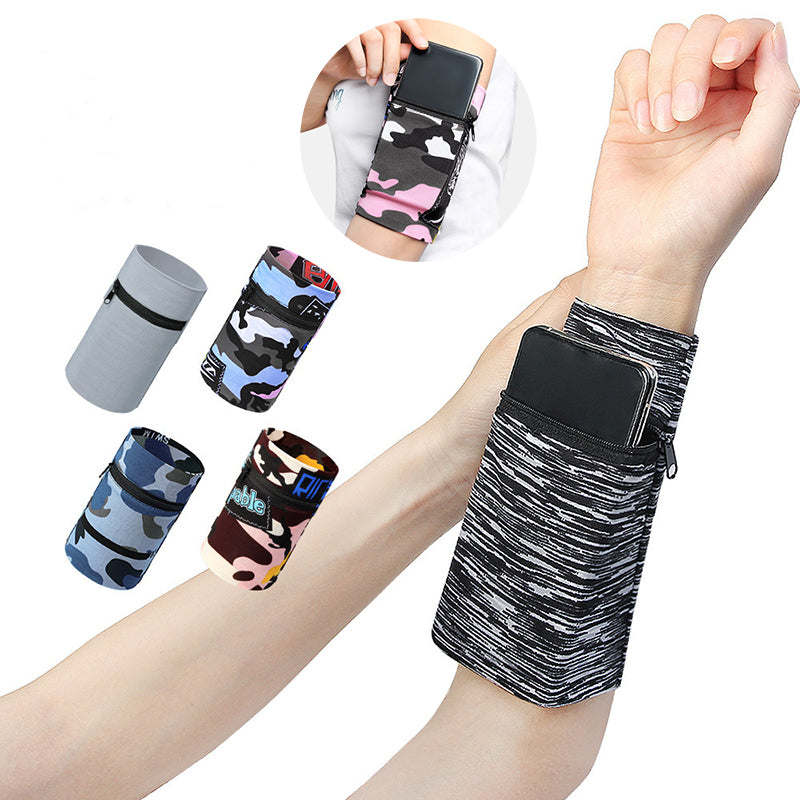 Running Mobile Phone Arm Bag Men Women Wristband Wrist Armband Fitness Wrist Bag Outdoor Sports Arm Bag Breathable Bracelet Bags Image