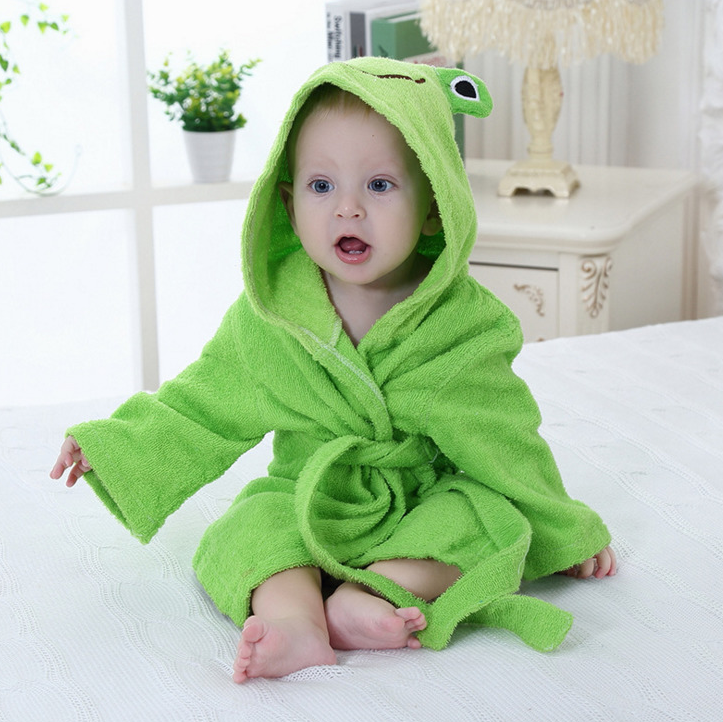 Cartoon Cute Animal Modeling Baby Bath Towels Baby Bathrobes Cotton Children's Bathrobes Baby Hooded Image