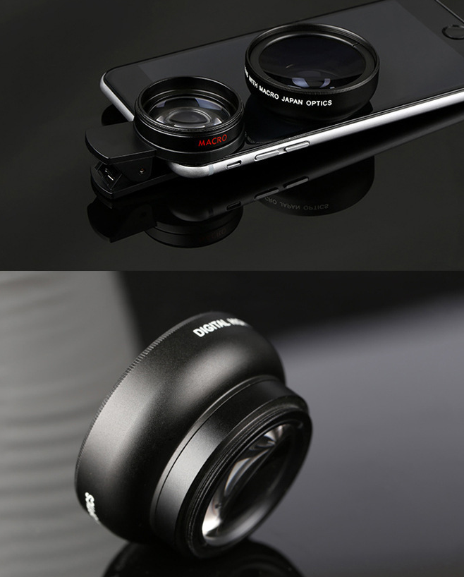 Mobile phone lens 0.45Xwide angle 12.5 times the macro external lens photography camera universal HD Combo Image