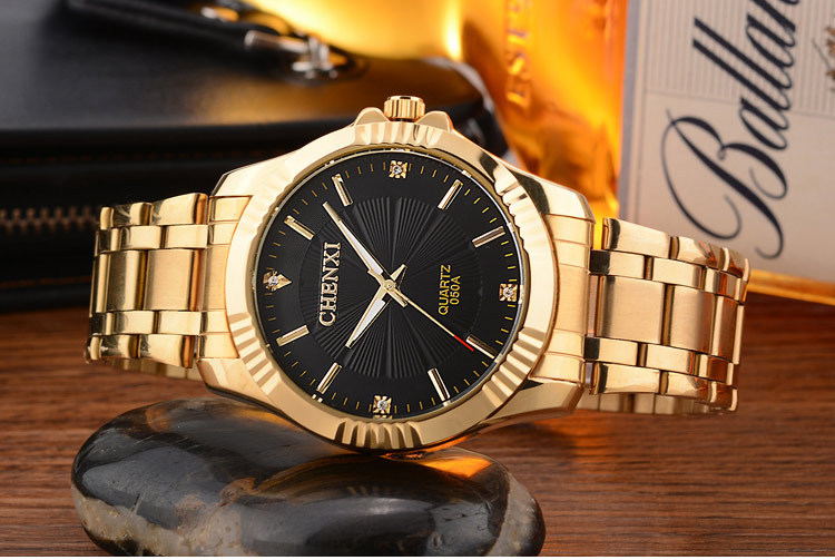 Luxury Brand Man Gold Dress Watches Stainless Steel Image