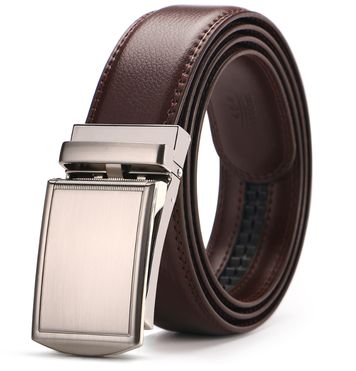 Adjustable Holeless Leather Belts Image