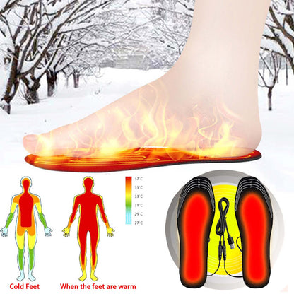 USB Heated Shoes Insoles Can Be Cut Winter Warm Heating Insoles Pad Feet For Boots Sneaker Shoes