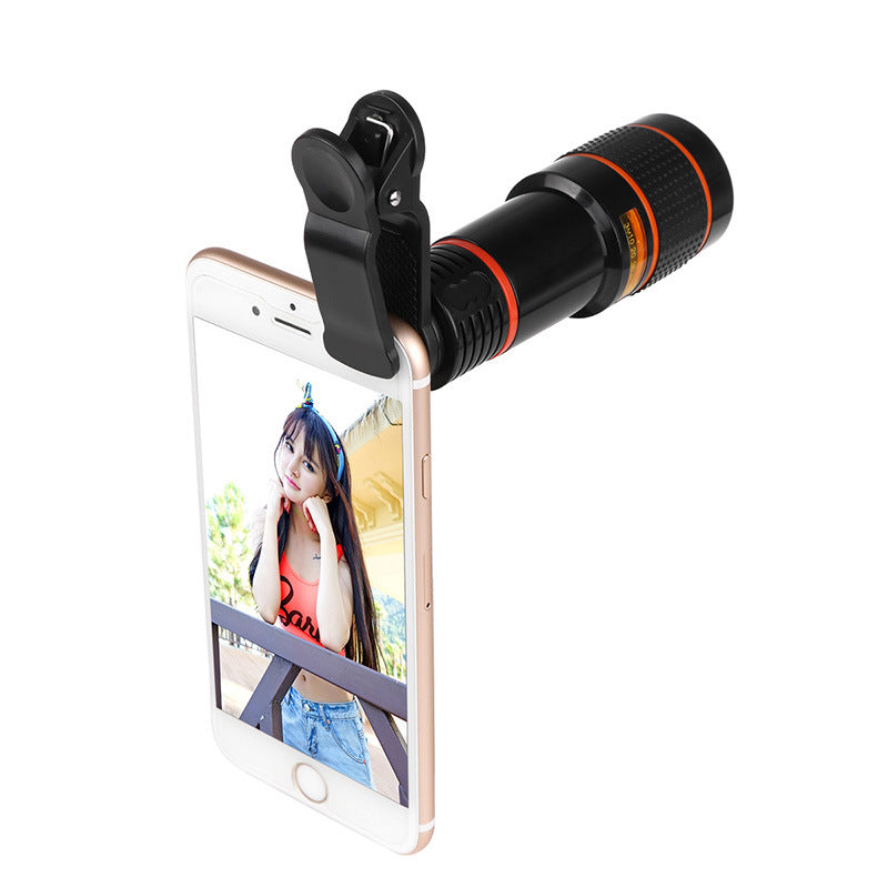 Zoom Mobile Phone Clip-On Retractable Telescope Camera Lens For  Galaxy S3 S4 S5 S6 S7 Edge Phone Image