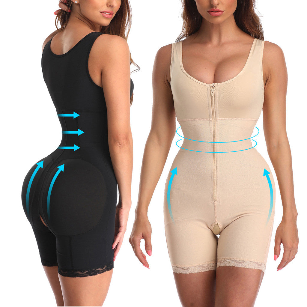 Women's Zipper Slimming Bodysuit Shapewear Image