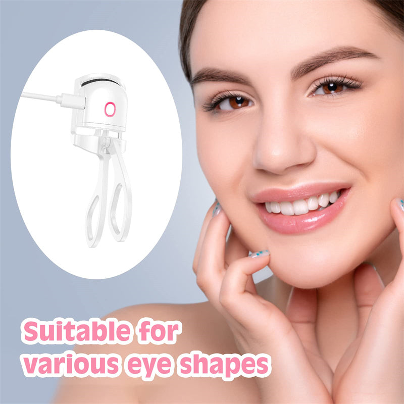 Heated Eyelash Curler Electric Temperature Control Mini Eyelash Curler Electric Portable Charging Image