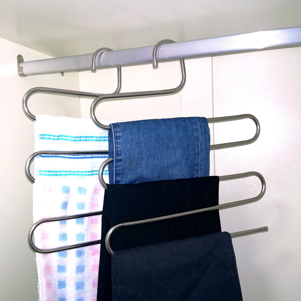 Magic non-slip s-type home pants rack Image