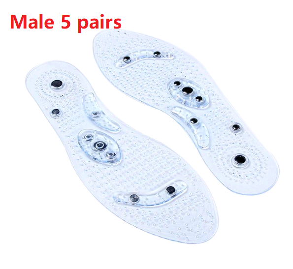 Magnet Magnetic Plus Elastomer Transparent Silicone Massage Insole Health Massage Insole Magnetic Therapy Anti-fatigue Image