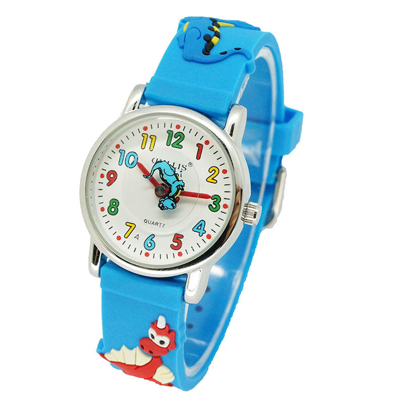 Children Watch Creative Real Dinosaur Cartoon Image